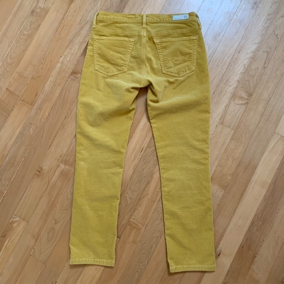 EUC Ag Adriano Goldschmied Yellow Corduroy Stevie Slim Straight 26 - Picture 8 of 11